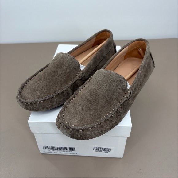 Quince Women's 100% Suede Driver Loafer Medium Brown Size 9 (fit like 8.5) NWT - Picture 9 of 12